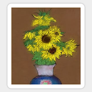 Sunflowers in a Vase Sticker